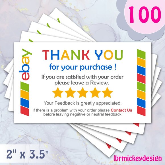 100 Thank You Cards - Picture 1 of 7